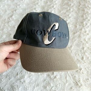 Vintage Dallas Cowboys Hat Cap Adult OS Blue Spell Out Semi Structured Star Vtg